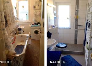 So stark kann sich ein Bad durch unsere Wohnraumanpassung verändern © FZWG