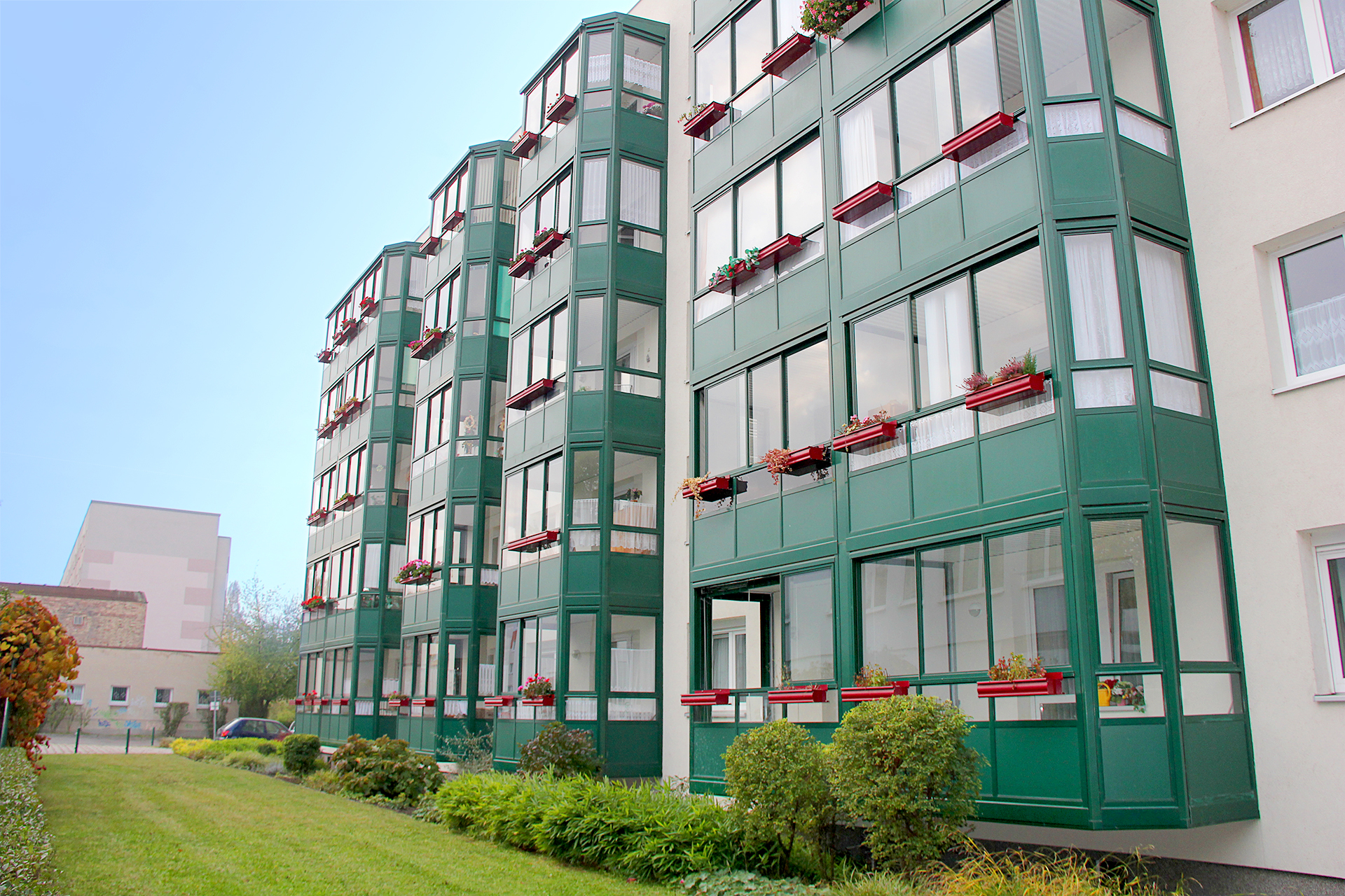 Foto Wohnblock Haus Inselblick - Barrierearme Seniorenwohnungen in Halle (Saale)