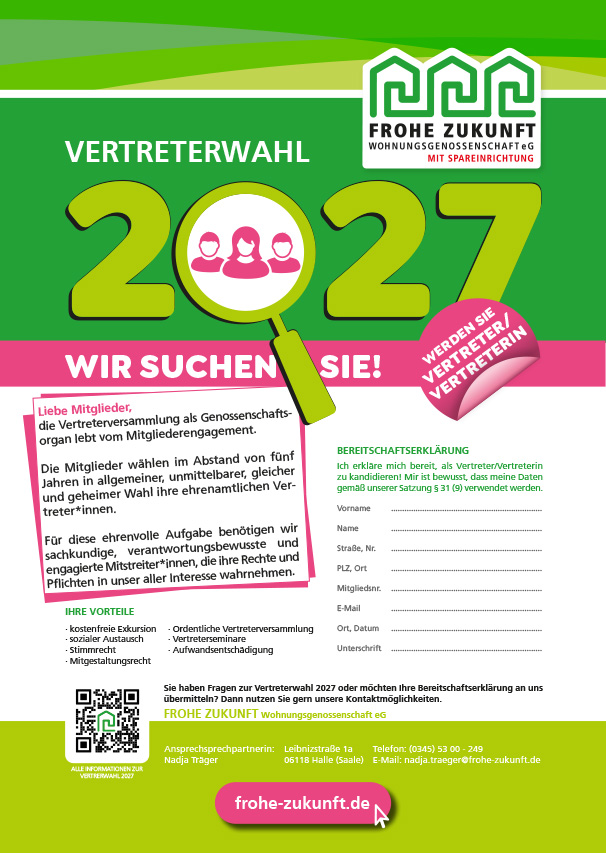 Flyer Vertreterwahl 2027